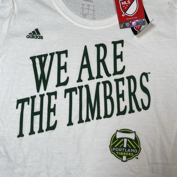 Portland Timbers Womens Large T-Shirt Adidas We are the Timbers Soccer New - Picture 2 of 8